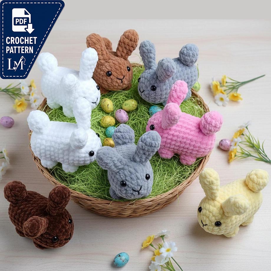 Chubby Bunny Crochet Pattern Projects for Plush Amigurumi 4